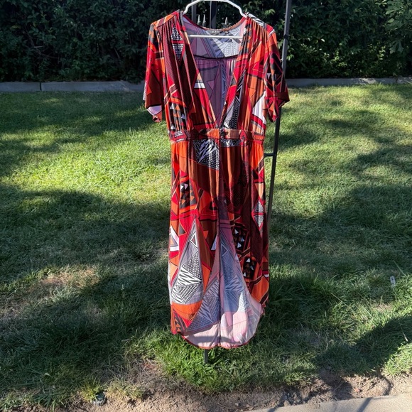 IMAN Geometric Print duster - Picture 3 of 7